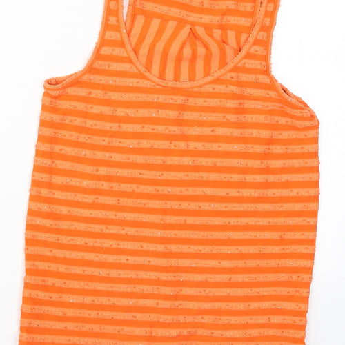 NEXT Womens Orange Striped  Basic Tank Size 6