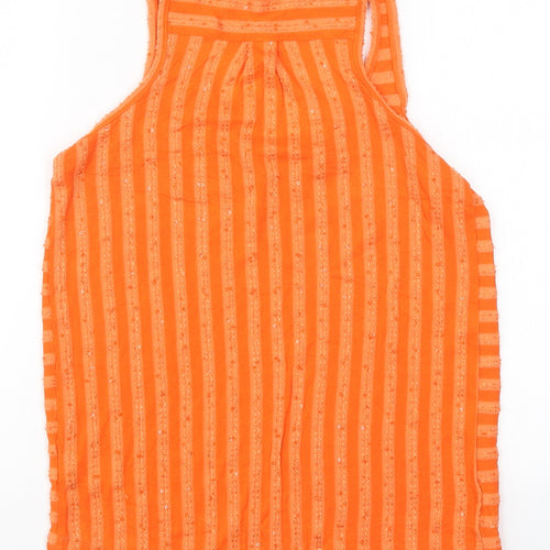 NEXT Womens Orange Striped  Basic Tank Size 6