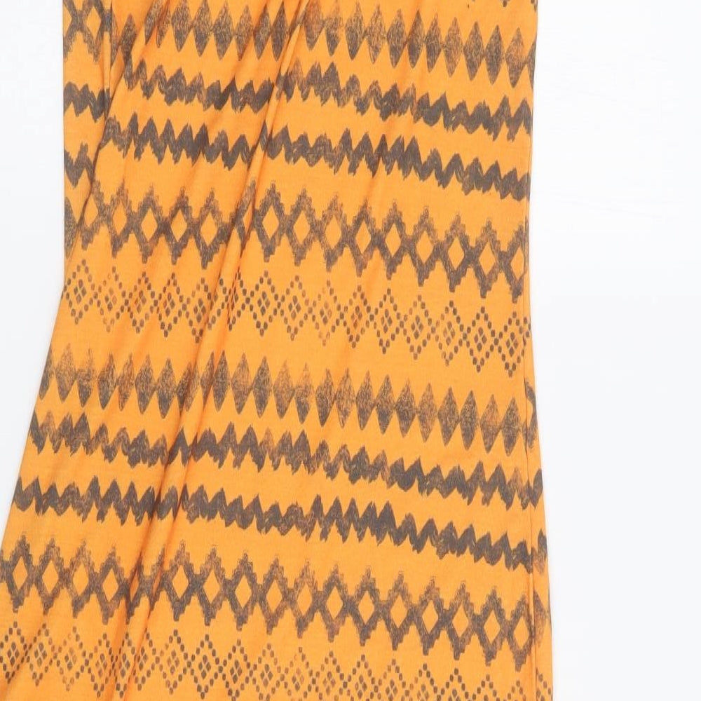 Candy Couture Girls Orange Geometric  Maxi  Size 10 Years