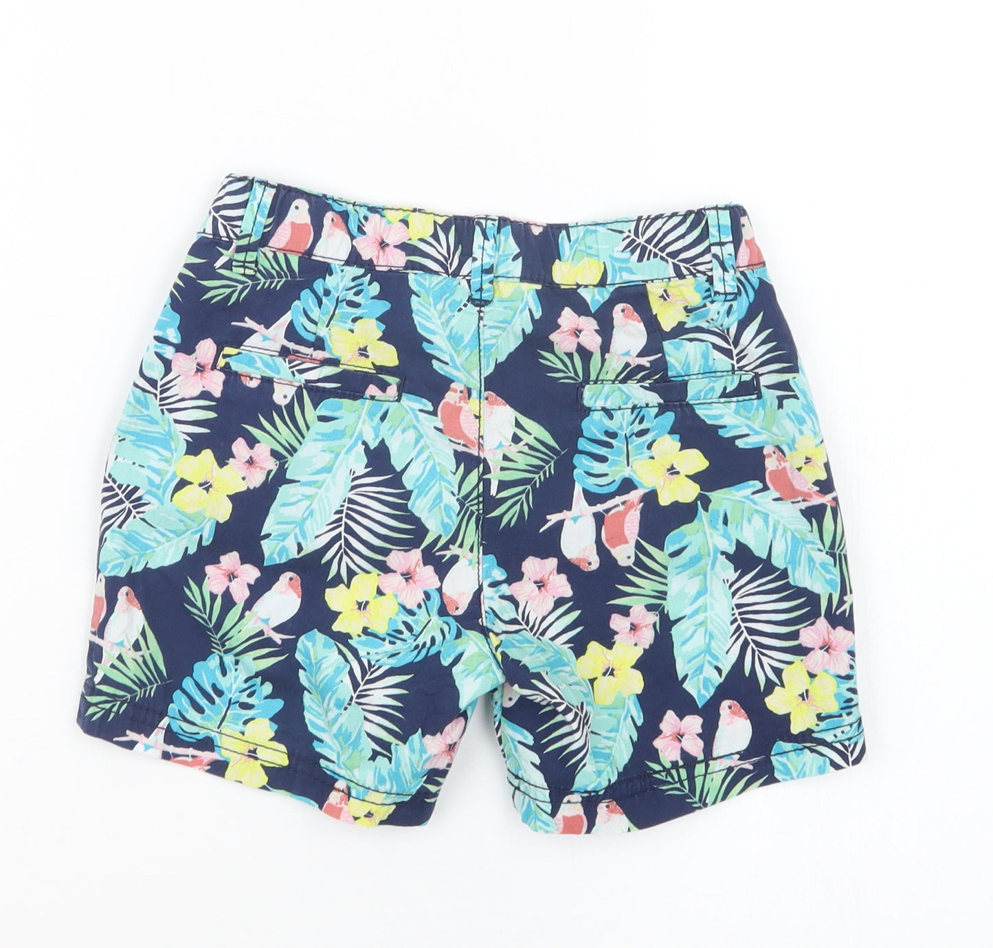 H&M Boys Blue Floral  Cargo Shorts Size 4 Years
