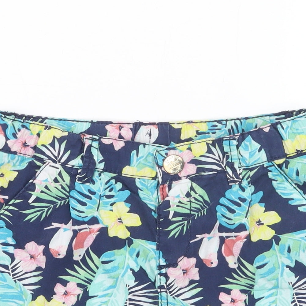H&M Boys Blue Floral  Cargo Shorts Size 4 Years