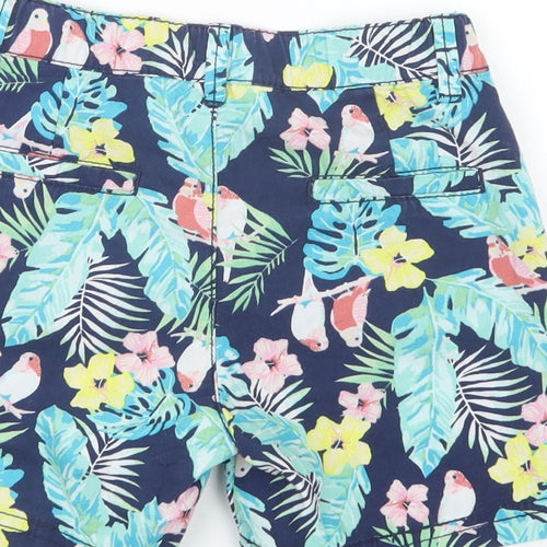 H&M Boys Blue Floral  Cargo Shorts Size 4 Years