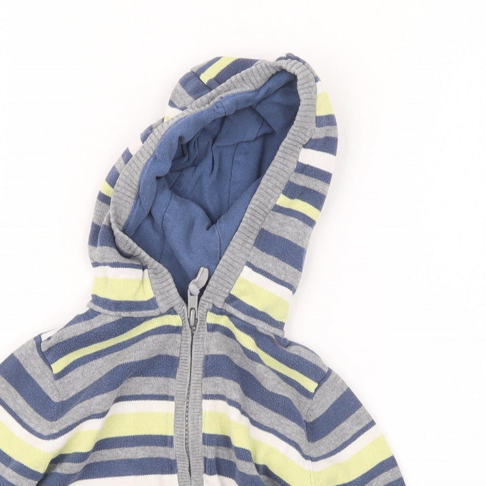 TU Boys Grey Striped Knit Jacket  Size 18-24 Months
