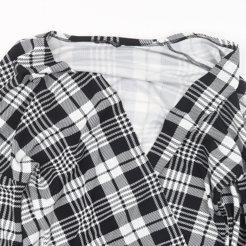 SheIn Womens Black Check  Jacket  Size L
