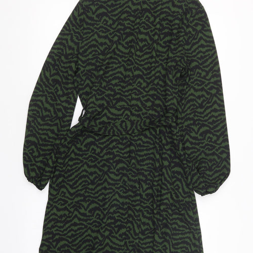 Dorothy Perkins Womens Green Geometric  A-Line  Size 12