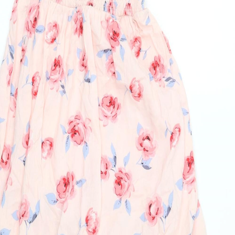 New Look Girls Pink Floral  Shirt Dress  Size 10 Years