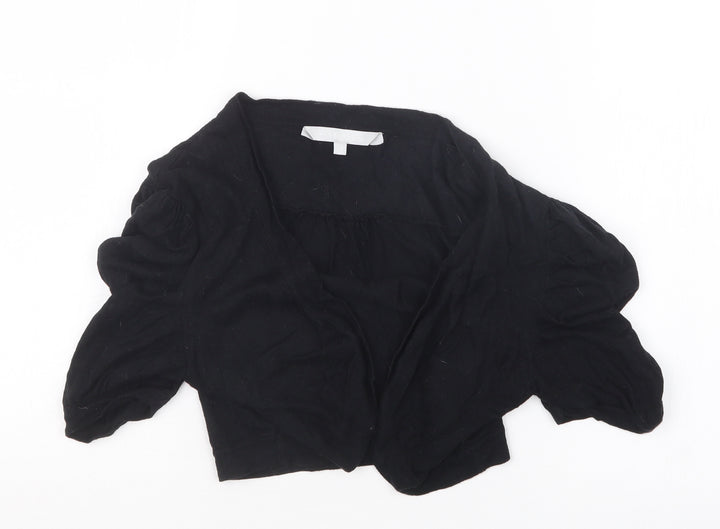 Red Herring Womens Black  Knit Cardigan Jumper Size 12