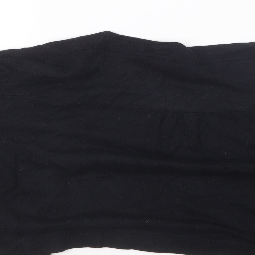Red Herring Womens Black  Knit Cardigan Jumper Size 12