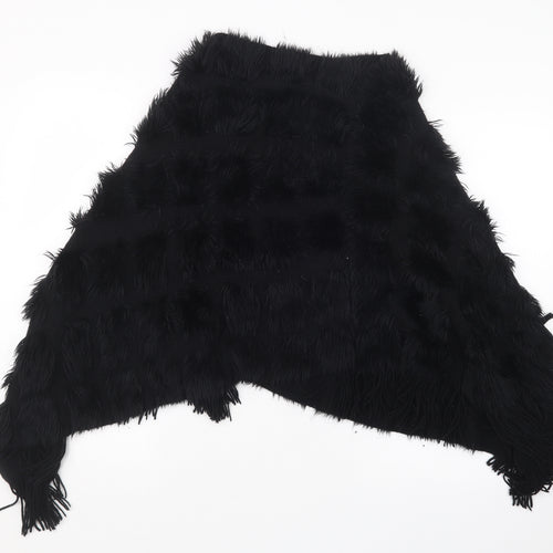 Debenhams Womens Black  Knit Cape Jumper One Size