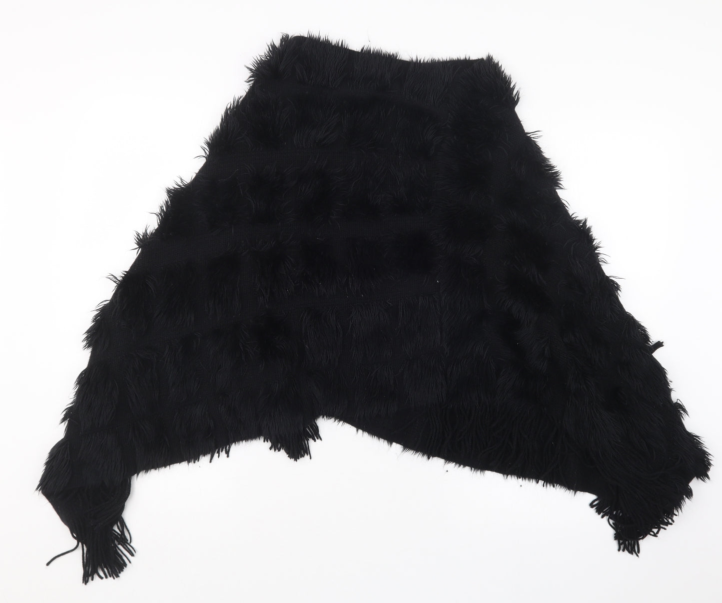 Debenhams Womens Black  Knit Cape Jumper One Size