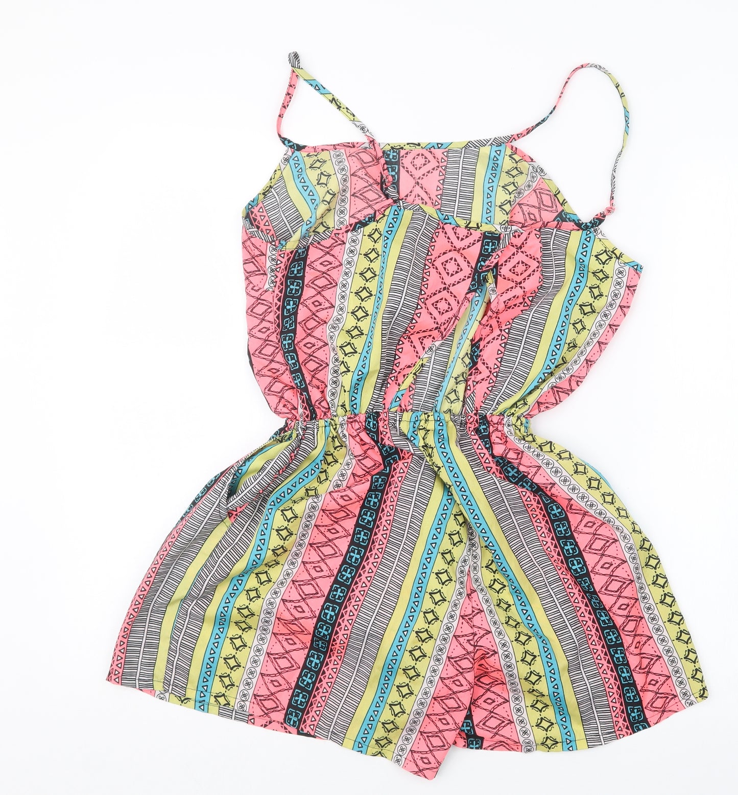 Atmosphere Womens Pink Geometric  Playsuit One-Piece Size 12