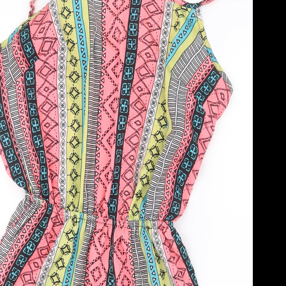 Atmosphere Womens Pink Geometric  Playsuit One-Piece Size 12