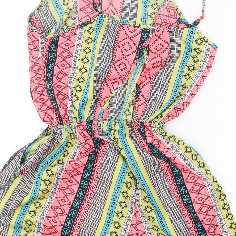 Atmosphere Womens Pink Geometric  Playsuit One-Piece Size 12