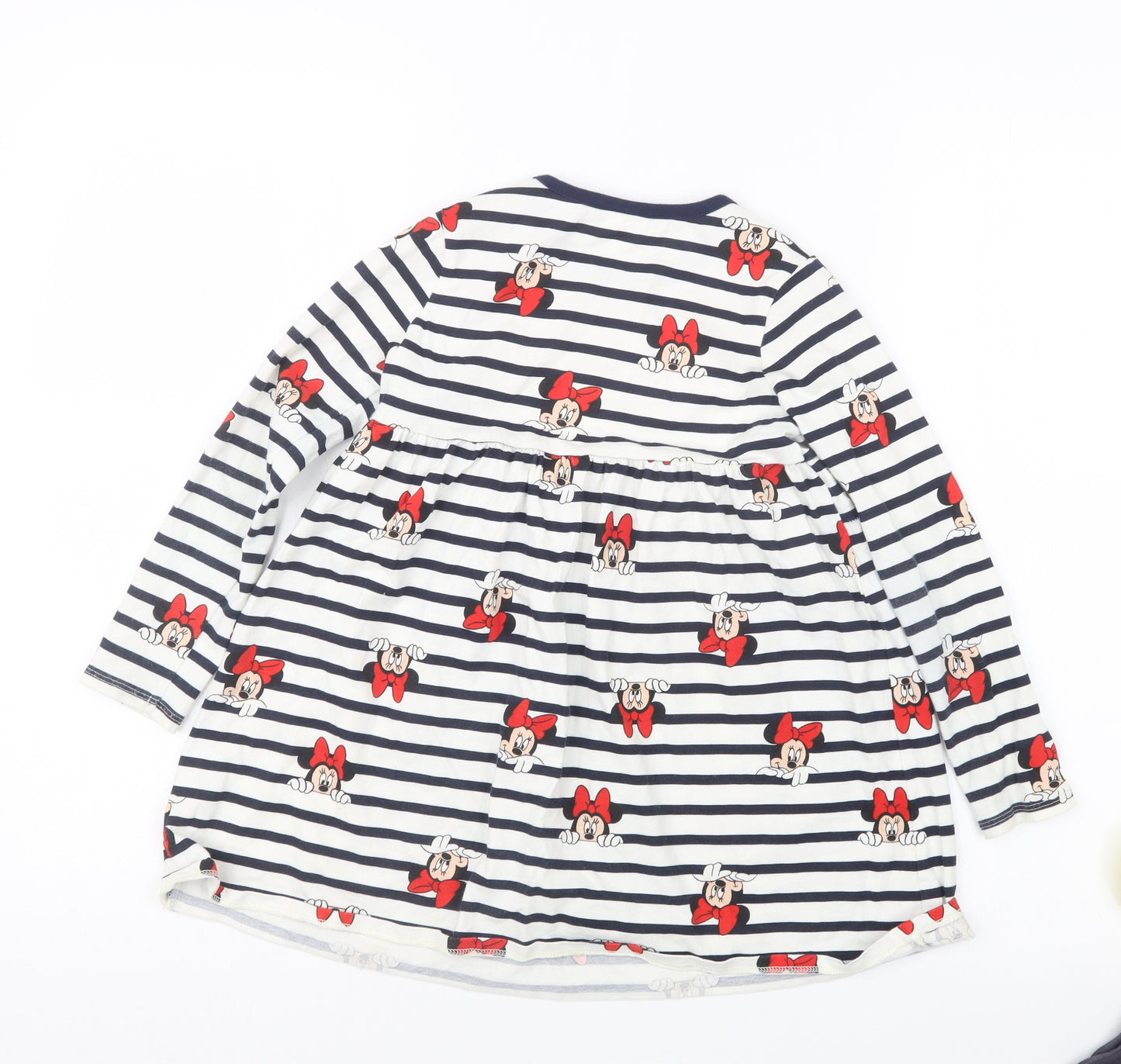 George Girls Blue Geometric  T-Shirt Dress  Size 5-6 Years  - Minnie Mouse