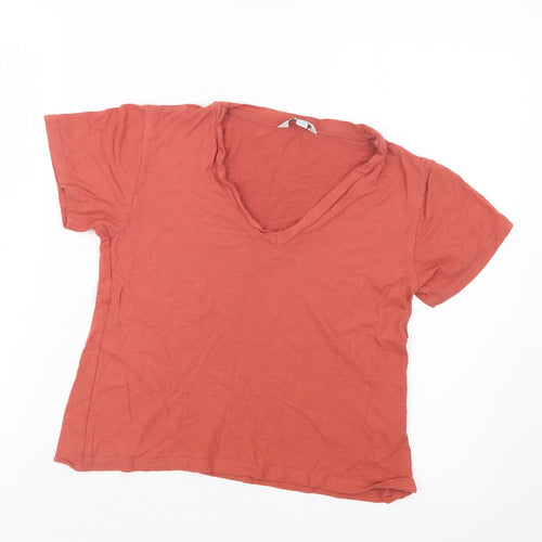 Great plains Womens Orange   Cropped T-Shirt Size 8