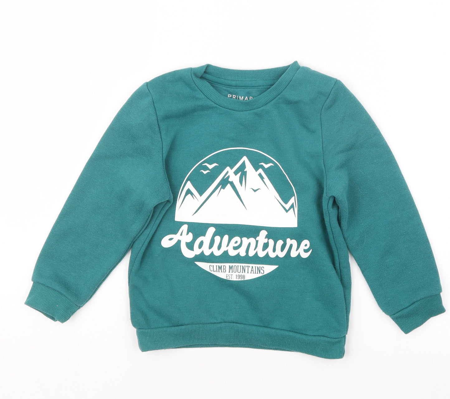 Primark Boys Green   Pullover Jumper Size 3-4 Years