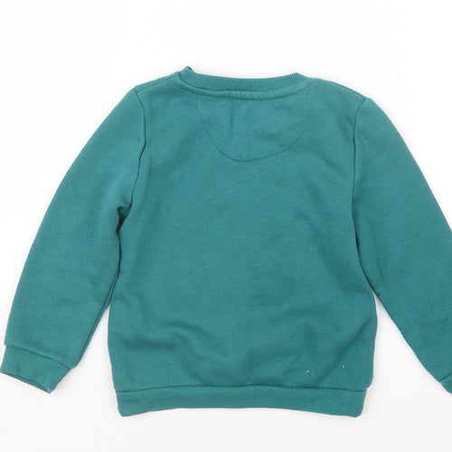 Primark Boys Green   Pullover Jumper Size 3-4 Years