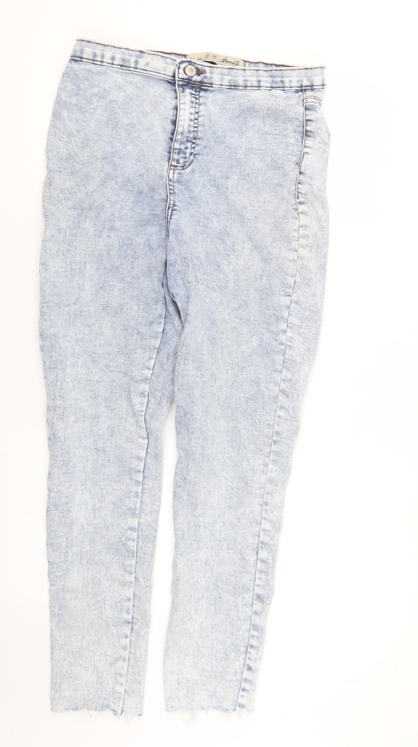 Denim Co. Womens Blue  Denim Straight Jeans Size 16 L27 in