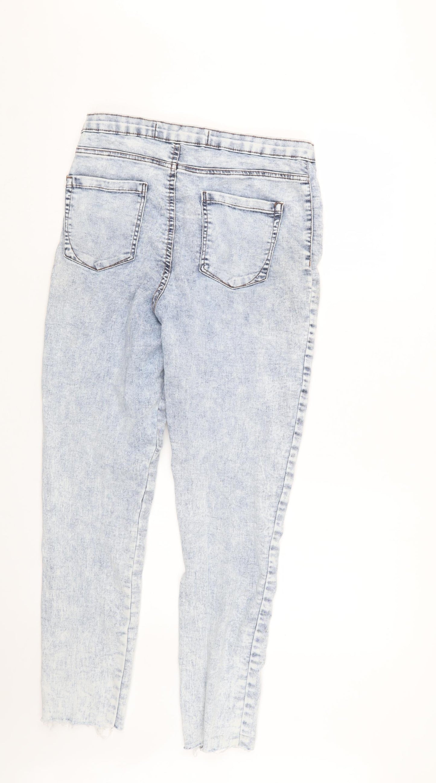 Denim Co. Womens Blue  Denim Straight Jeans Size 16 L27 in