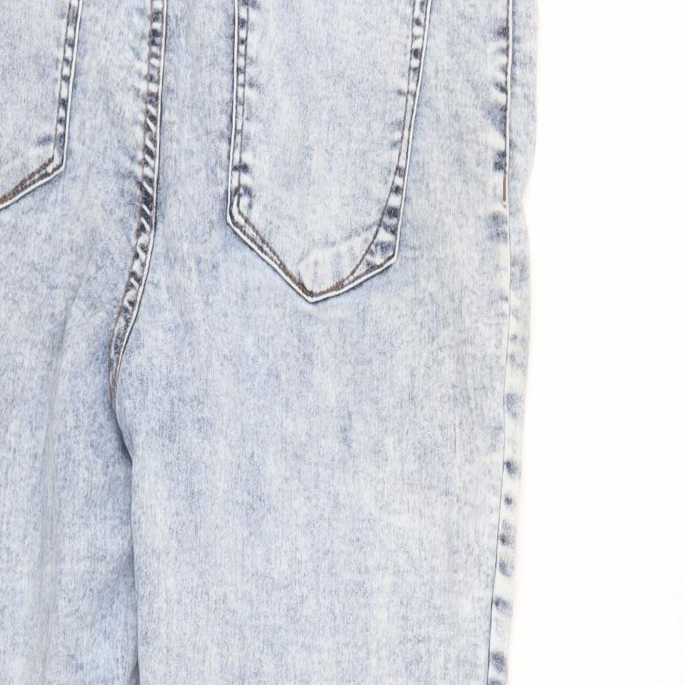 Denim Co. Womens Blue  Denim Straight Jeans Size 16 L27 in