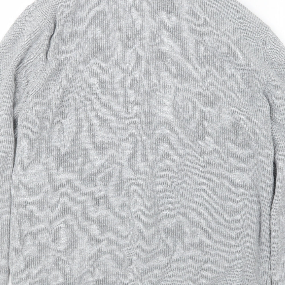 George Mens Grey  Knit Cardigan Jumper Size M