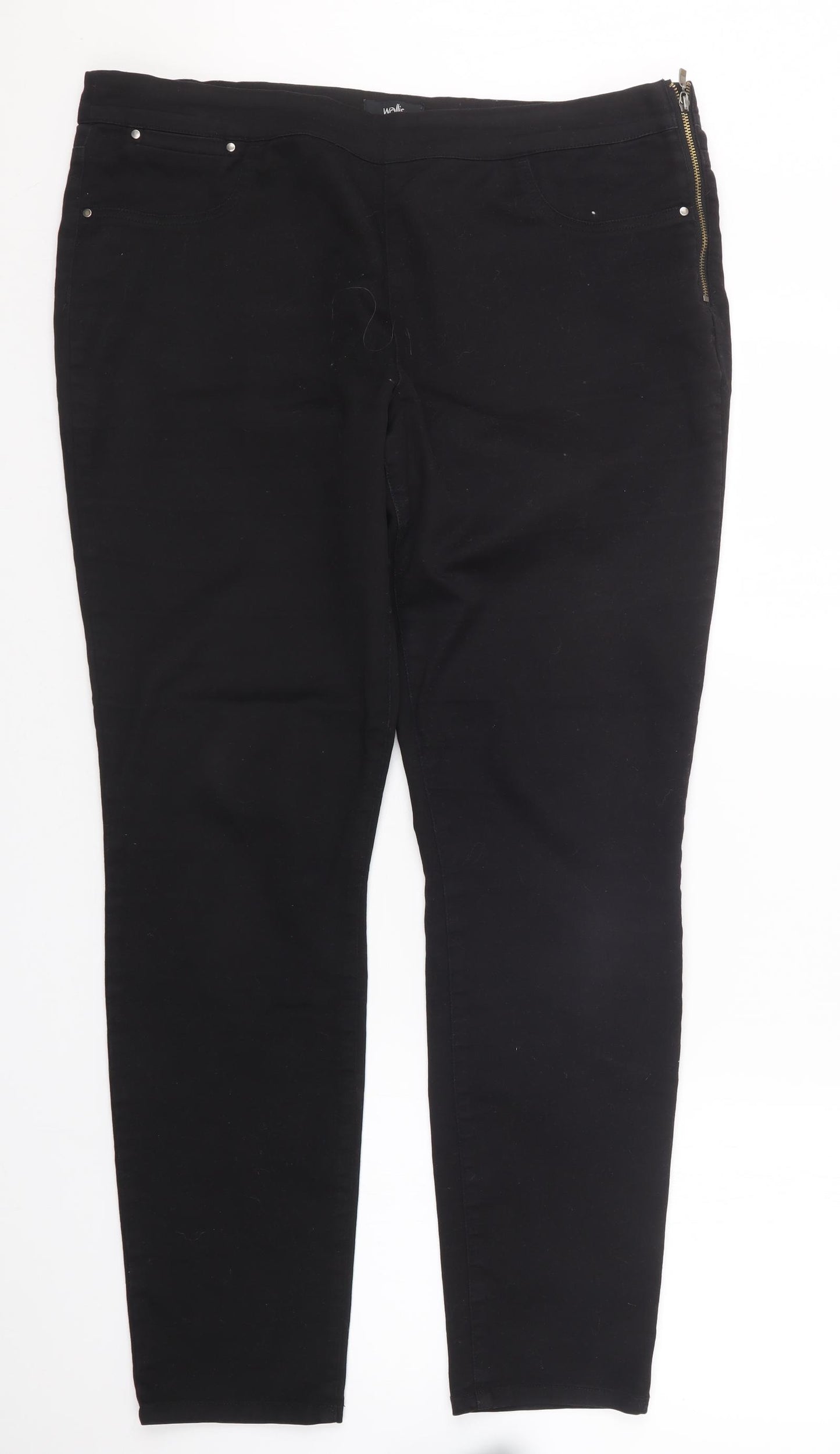 Wallis Womens Black  Denim Jegging Jeans Size 16 L30 in