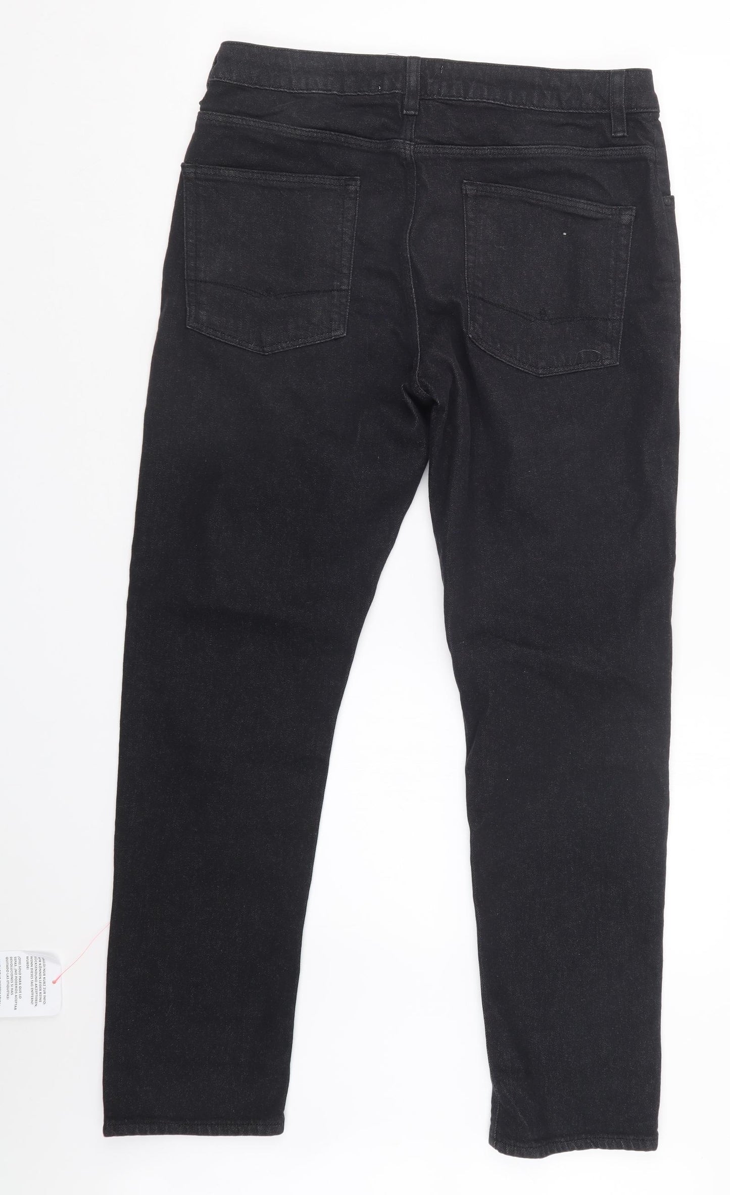 ASOS Mens Black  Denim Straight Jeans Size 32 in L29 in