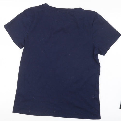 Avenue Womens Blue Geometric  Top Pyjama Top Size M