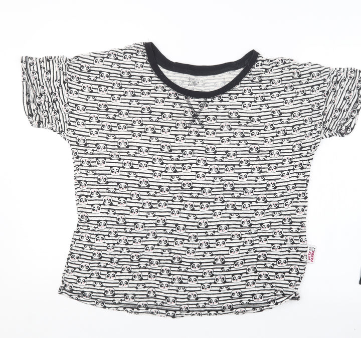 Love to Lounge Womens Black Geometric  Top Pyjama Top Size 14