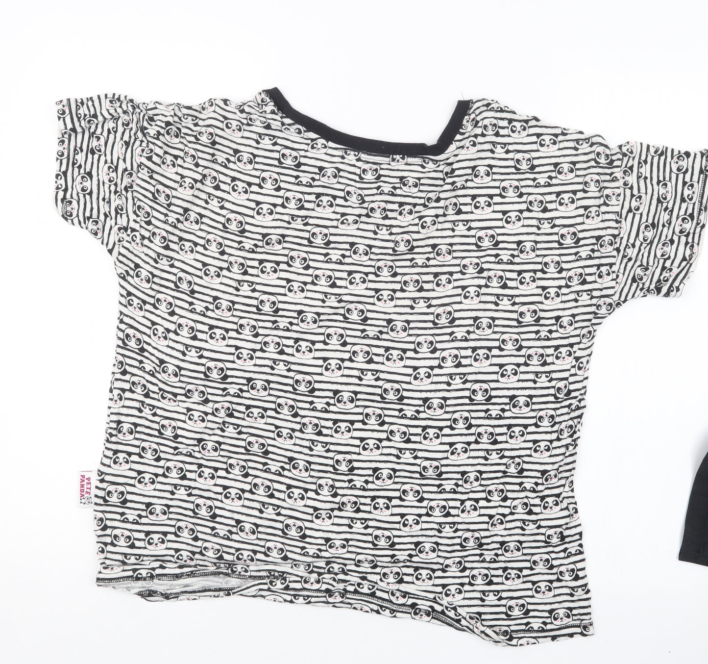 Love to Lounge Womens Black Geometric  Top Pyjama Top Size 14