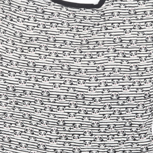 Love to Lounge Womens Black Geometric  Top Pyjama Top Size 14