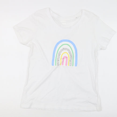 Noodle & Stitch Womens White   Basic T-Shirt Size M