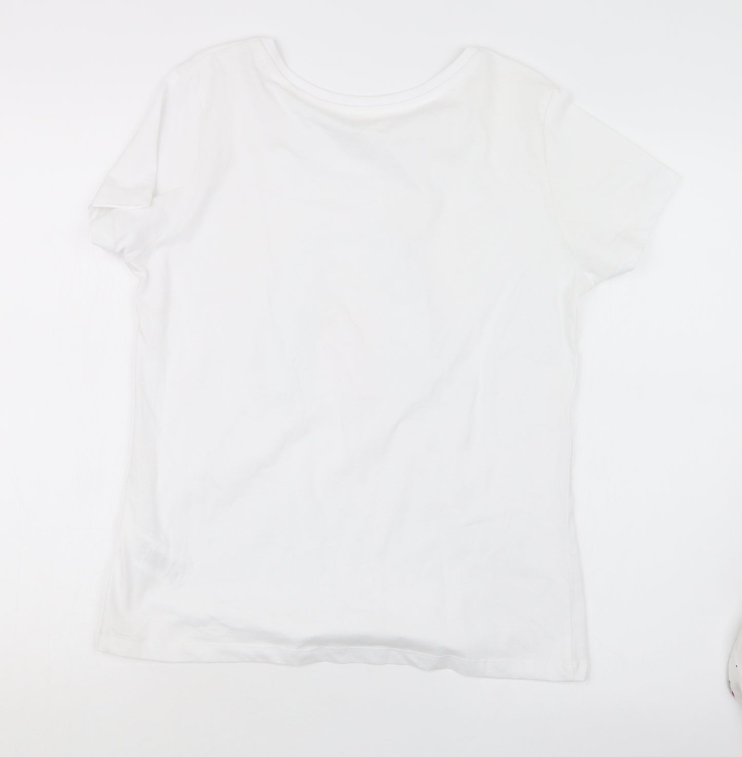 Noodle & Stitch Womens White   Basic T-Shirt Size M