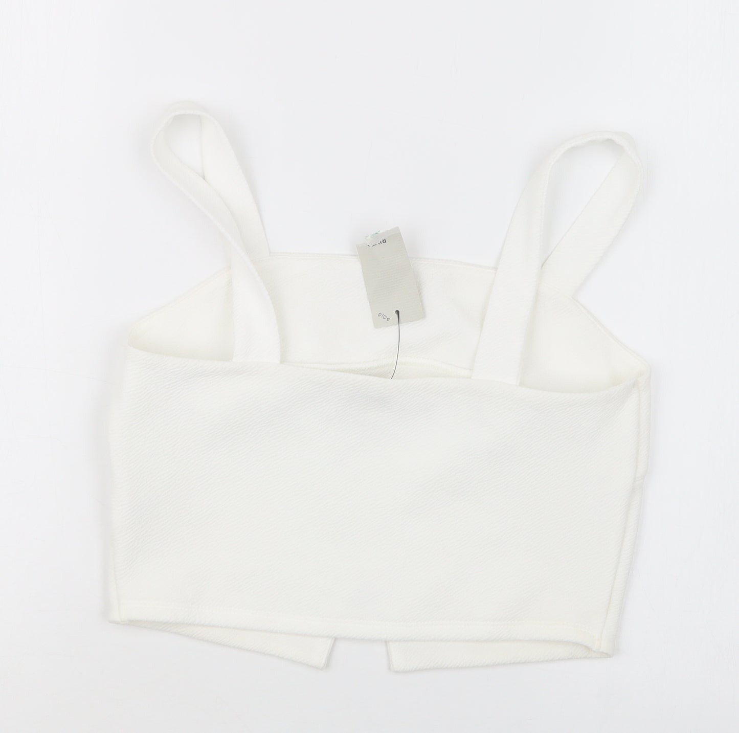 River Island Womens White   Cropped T-Shirt Size 10
