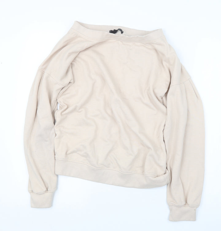 Missguided Womens Beige Pullover Jumper Size 8