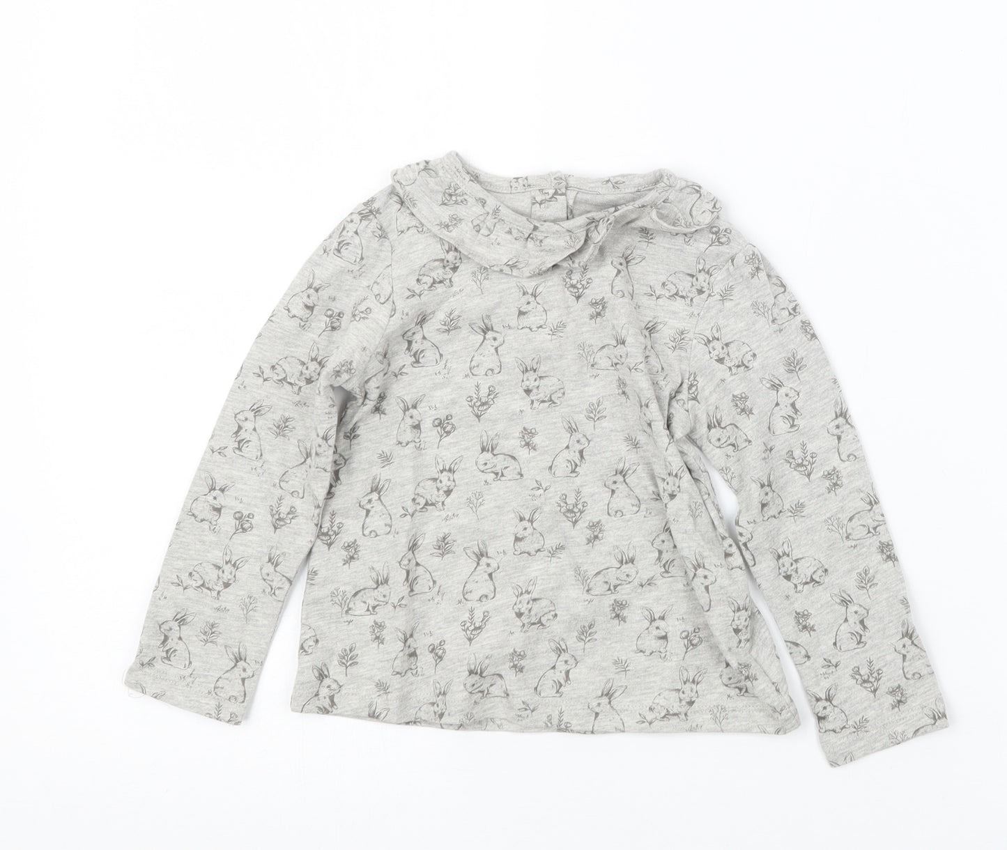 TU Girls Grey Geometric  Basic T-Shirt Size 9-12 Months