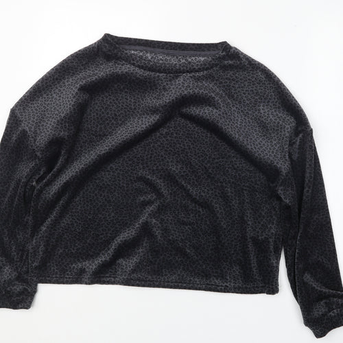 Primark Womens Grey Animal Print  Pullover Jumper Size 10