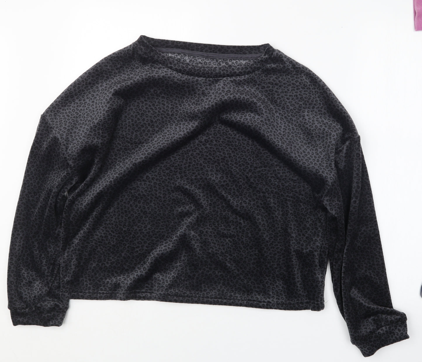 Primark Womens Grey Animal Print  Pullover Jumper Size 10