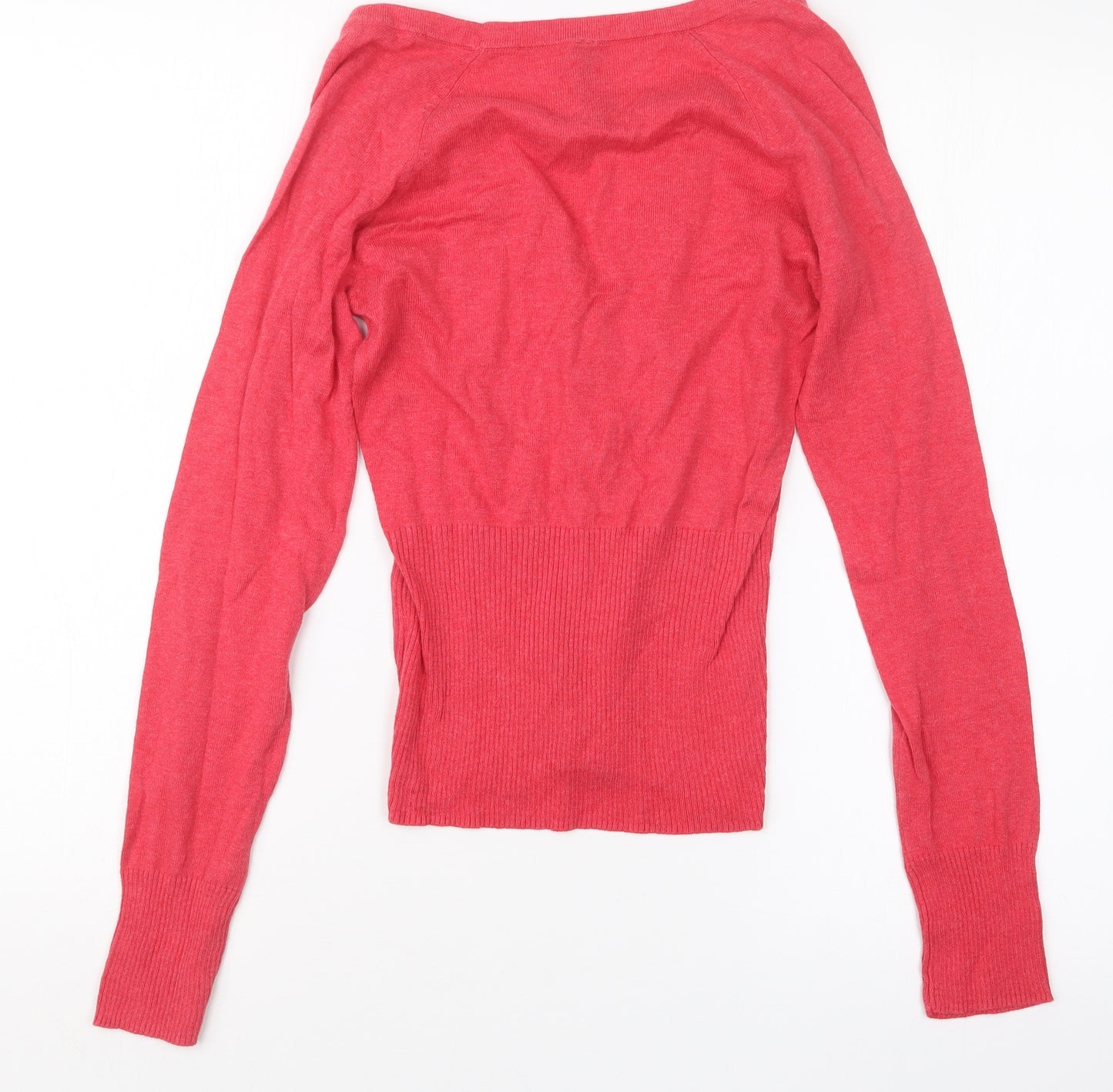Bay Womens Pink  Knit Cardigan Jumper Size 10