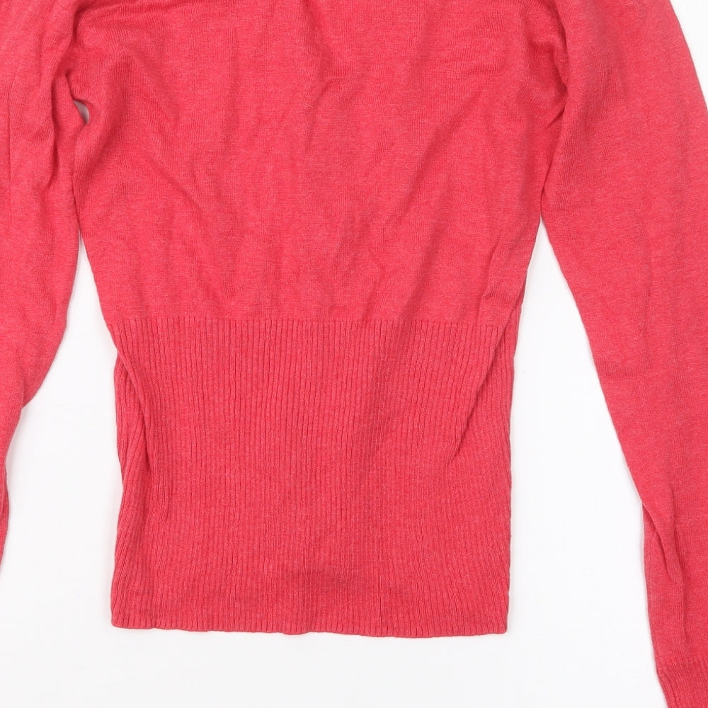 Bay Womens Pink  Knit Cardigan Jumper Size 10