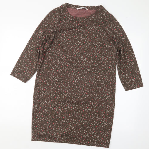 TU Womens Brown Geometric  Jumper Dress  Size 10