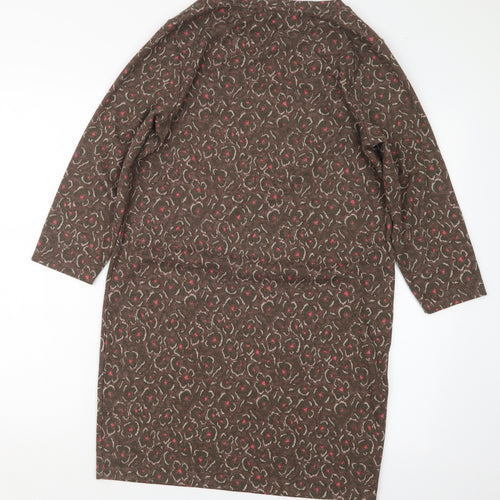 TU Womens Brown Geometric  Jumper Dress  Size 10