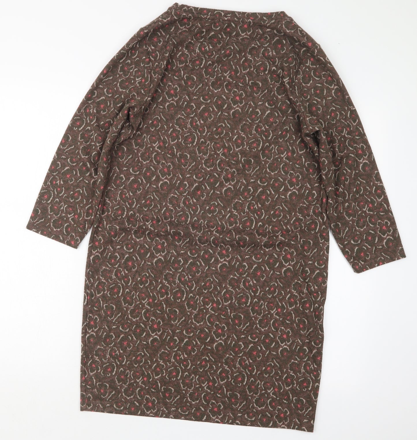 TU Womens Brown Geometric  Jumper Dress  Size 10