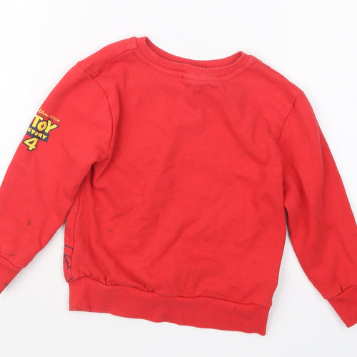 George Boys Red   Pullover Jumper Size 3-4 Years  - Toy Story