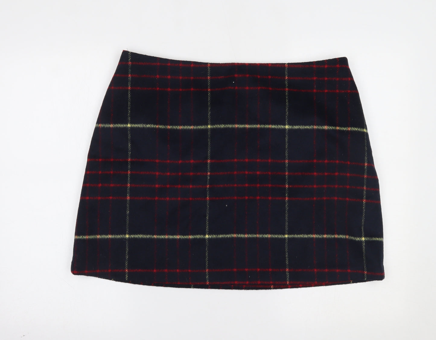 Avenue Womens Blue Plaid  Mini Skirt Size 18