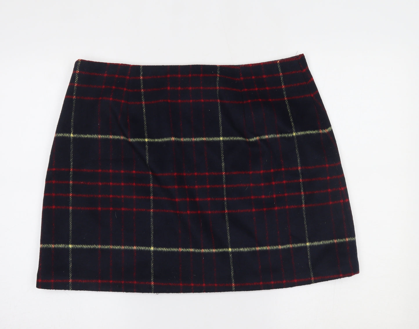 Avenue Womens Blue Plaid  Mini Skirt Size 18