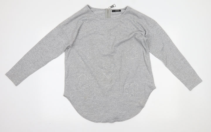 Quiz Womens Grey Basic Blouse Size M