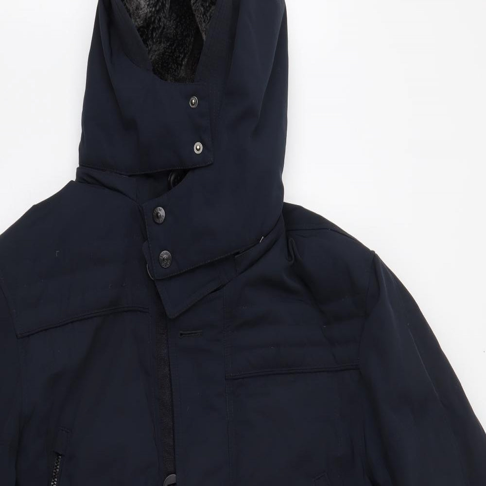 Marks and Spencer Mens Blue   Overcoat Coat Size XL