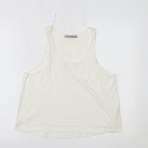 Primark Womens White   Basic Tank Size 14