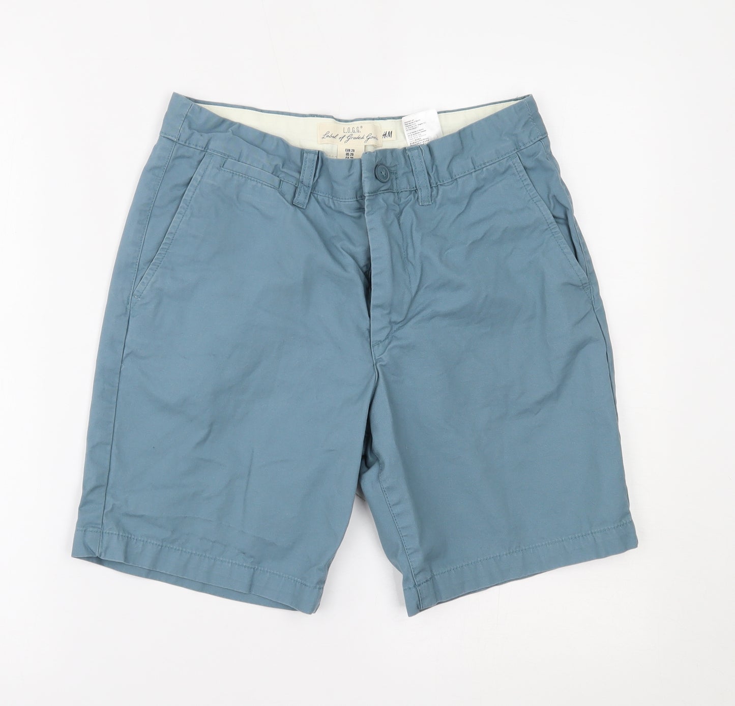 H&M Mens Blue   Chino Shorts Size 29